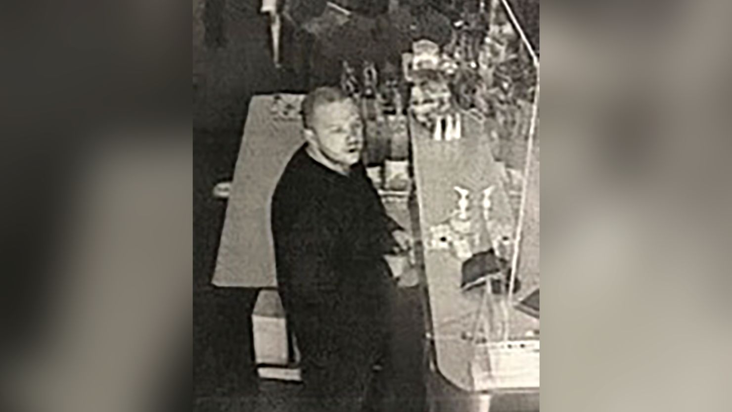 The suspect in the Oregon killings seen in a security camera image provided by the Lane County Sheriff's Department.