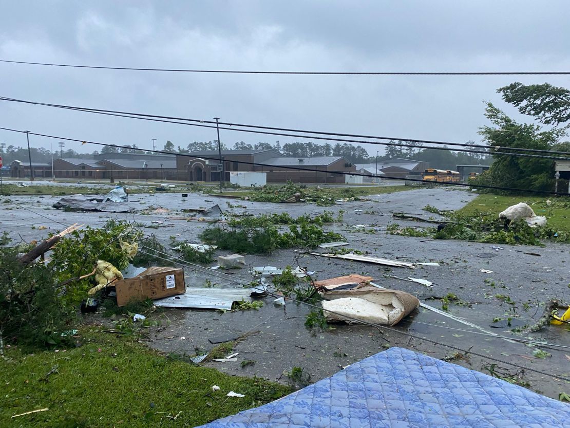Alicia Jossey shot this photo of damage in Escambia County, Alabama, near the Florida state line.