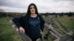 Virginia Democratic Delegate Danica Roem poses for a portrait at the Manassas National Battlefield Park, which is part of her district. Roem, who previously worked as a journalist, is the first openly transgender elected lawmaker.