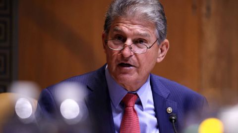 Democratic Sen. Joe Manchin of West Virginia speaks before a Senate Appropriations subcommittee on Capitol Hill on June 10, 2021. 