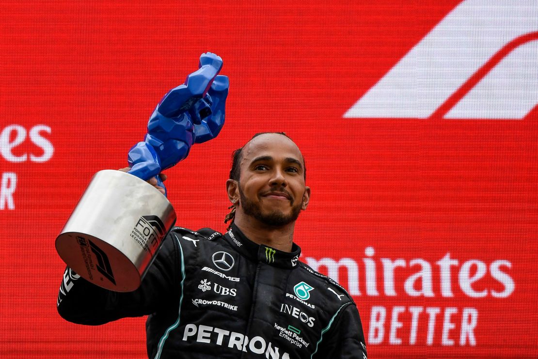 Hamilton had to settle for second place at the French Grand Prix. 