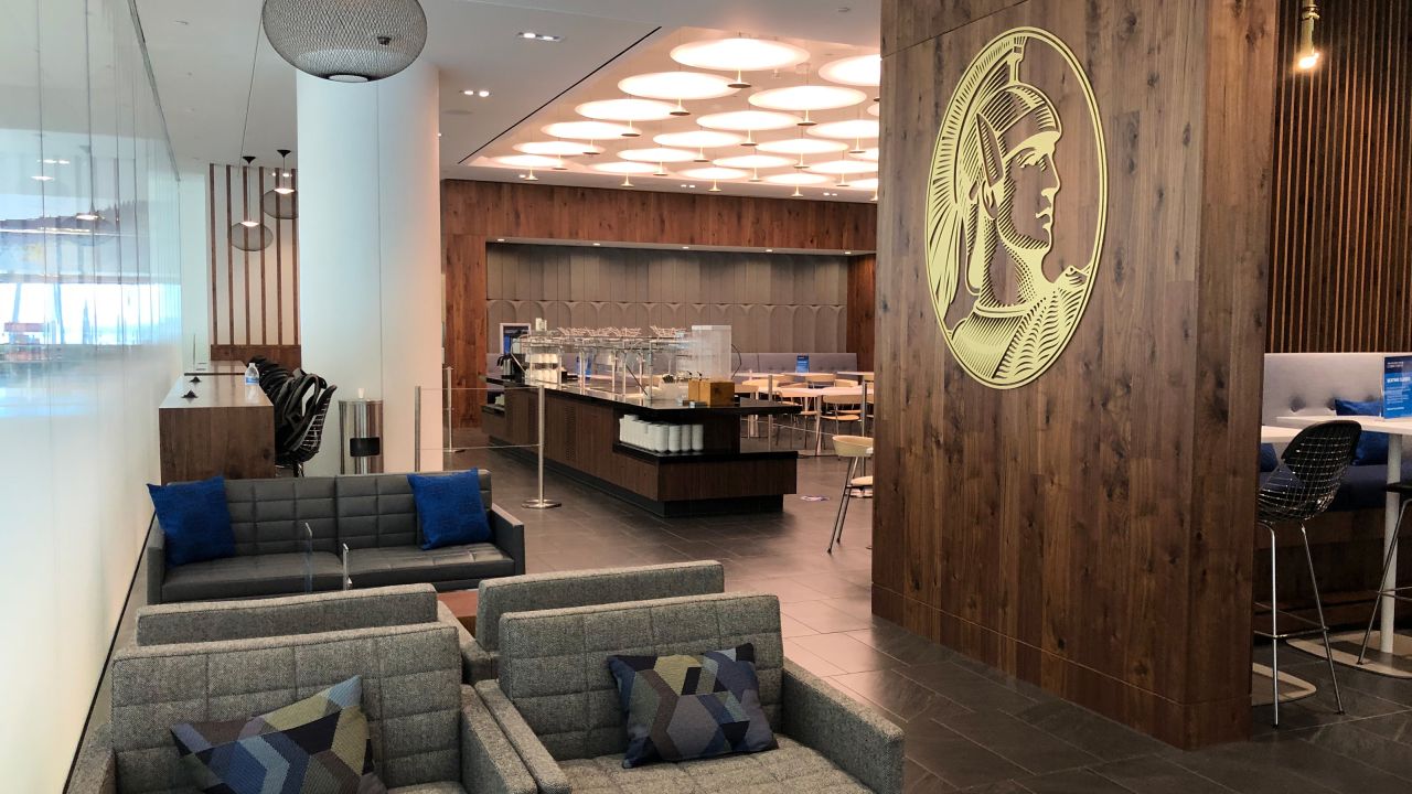 You can use a credit card to access airport lounges like the exclusive Amex Centurion Lounge at New York’s LaGuardia airport.