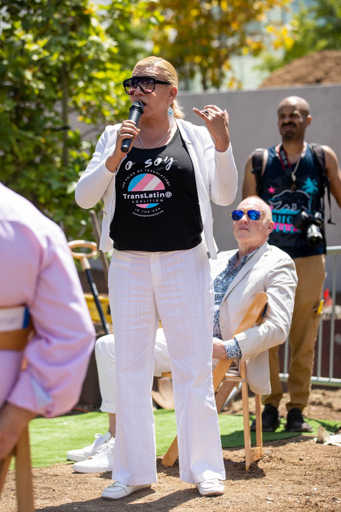 Activist Bamby Salcedo is seen at the AIDS Monument Groundbreaking earlier this month in West Hollywood, California. 