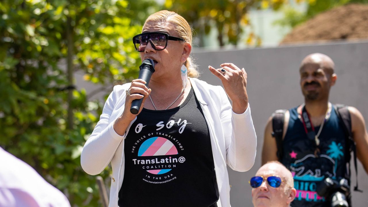 Activist Bamby Salcedo is seen at the AIDS Monument Groundbreaking earlier this month in West Hollywood, California. 