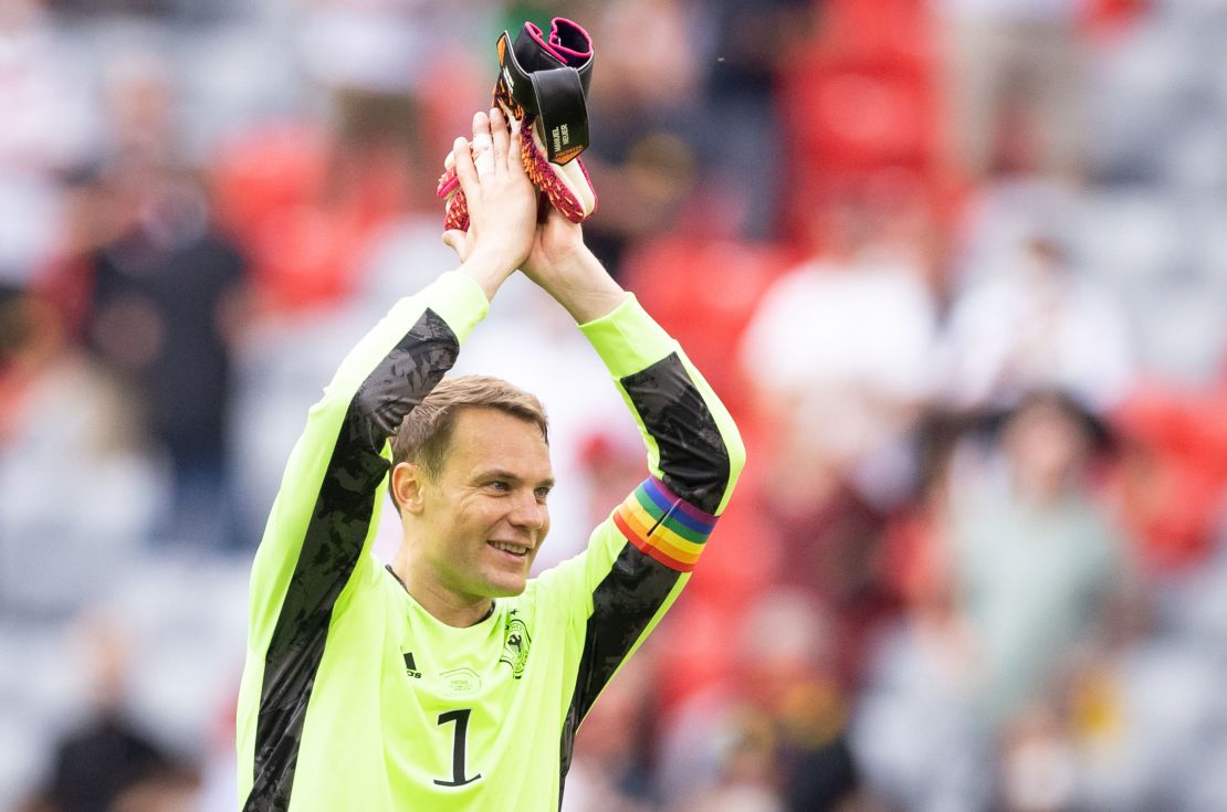 Neuer has worn a rainbow armband during Germany's first two games of Euro 2020. 