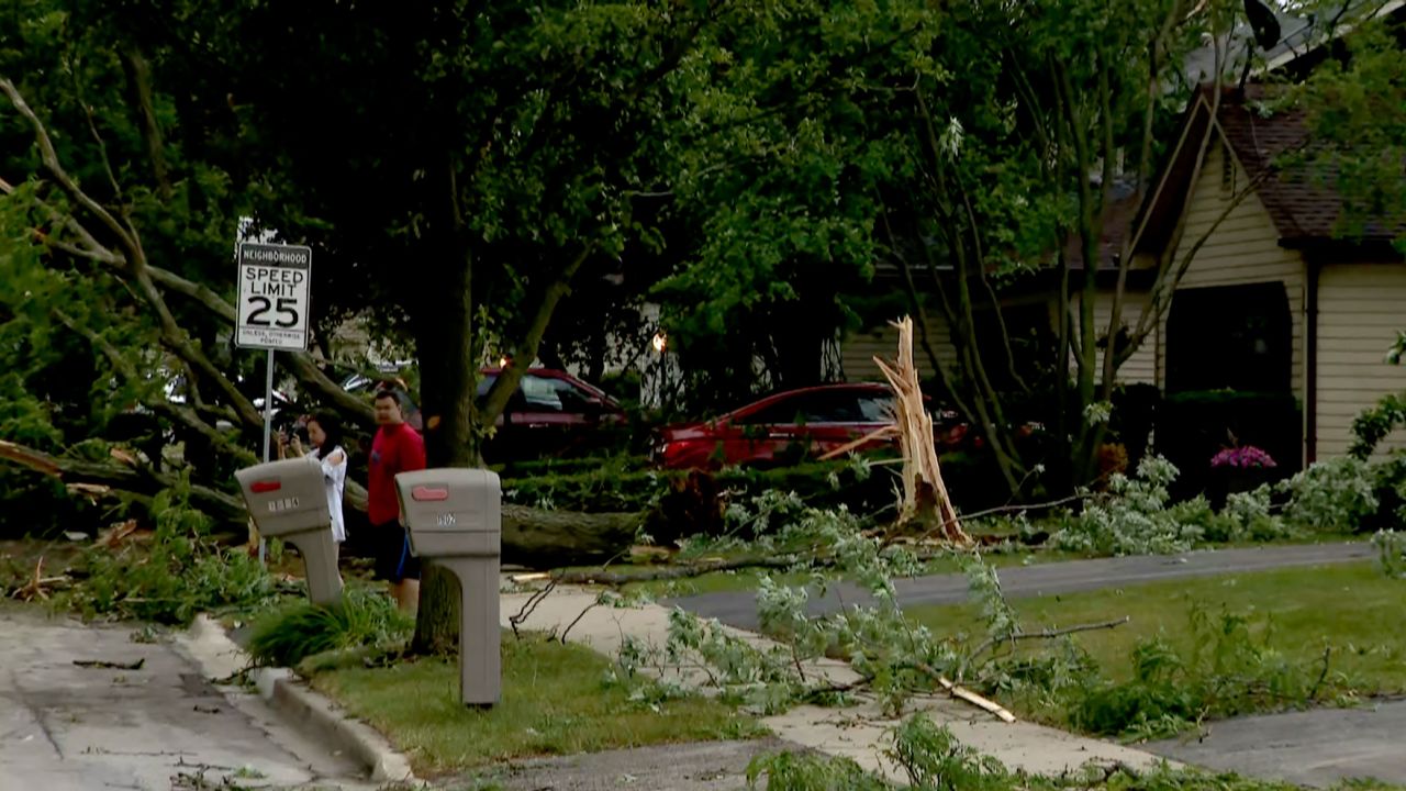 The storm also struck Bolingbrook, Illinois.