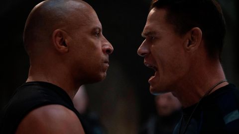 Vin Diesel and John Cena square off in 'F9: The Fast Saga (Giles Keyte/Universal).