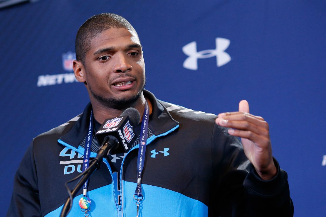 Michael Sam never played in the NFL after he was drafted by the St. Louis Rams. 
