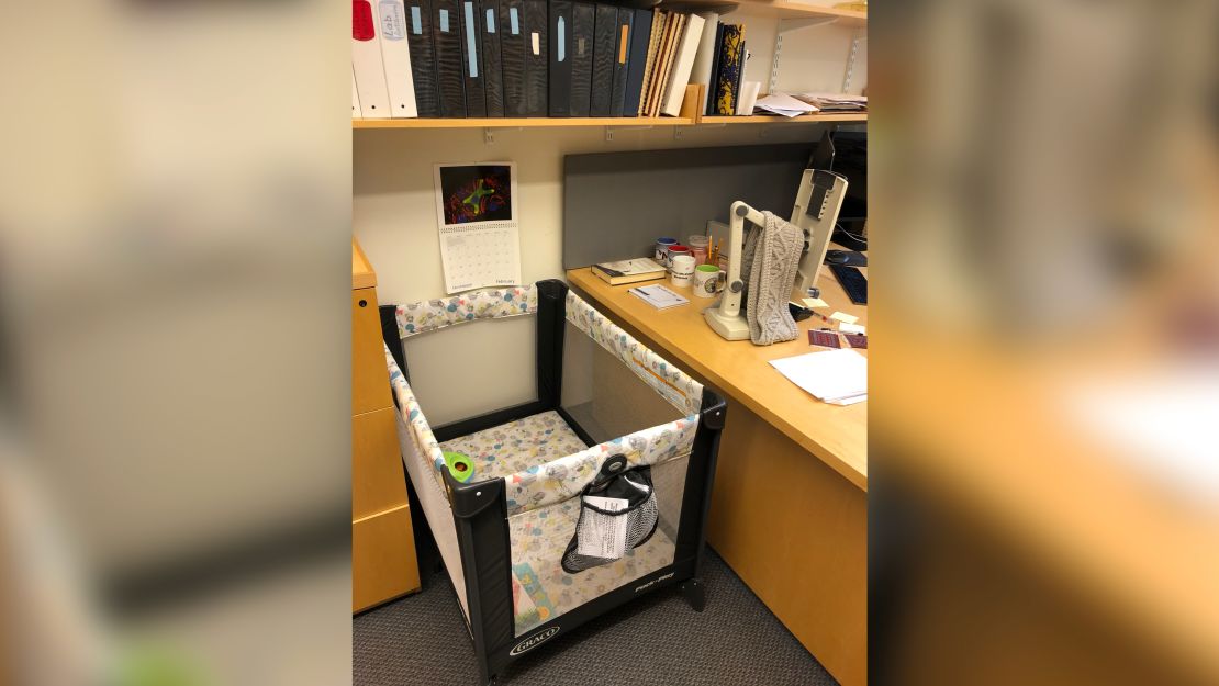 Troy Littleton, a professor at MIT, helped buy a crib for one of his students to keep in his office.