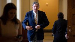 Sen. Joe Manchin (D-WV) leaves a lunch with Senate Democrats at the U.S. Capitol on June 22, 2021 in Washington, DC.  T