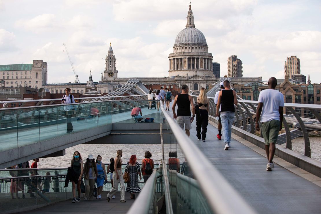 The British government didn't make face coverings compulsory indoors or on public transport until last summer, and masks have never been mandated outdoors. 