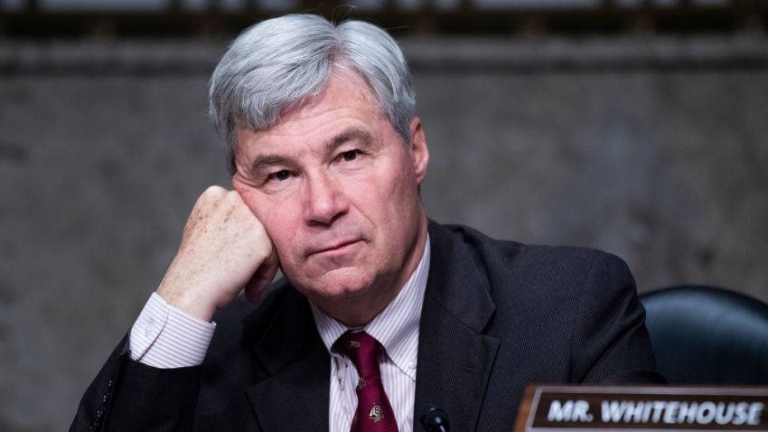 WASHINGTON, DC - APRIL 28: Sen. Sheldon Whitehouse, D-R.I., attends the Senate Judiciary Committee confirmation hearing in Dirksen Senate Office Building on April 28, 2021 in Washington, DC. Ketanji Brown Jackson, nominee to be U.S. Circuit Judge for the District of Columbia Circuit, and Candace Jackson-Akiwumi, nominee to be U.S. Circuit Judge for the Seventh Circuit, testified on the first panel. (Photo By Tom Williams-Pool/Getty Images)