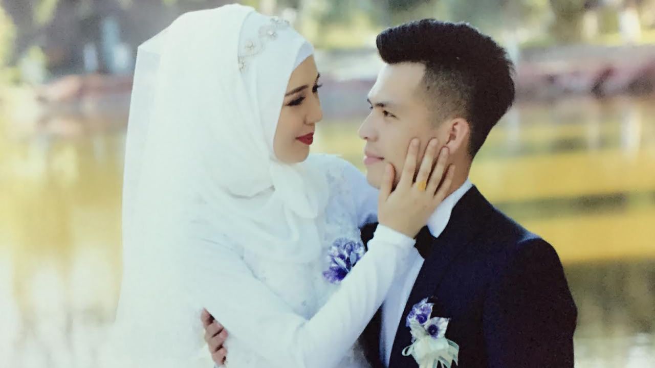 Mehray Mezensof and her husband Mirzat Taher on their wedding day in 2016.