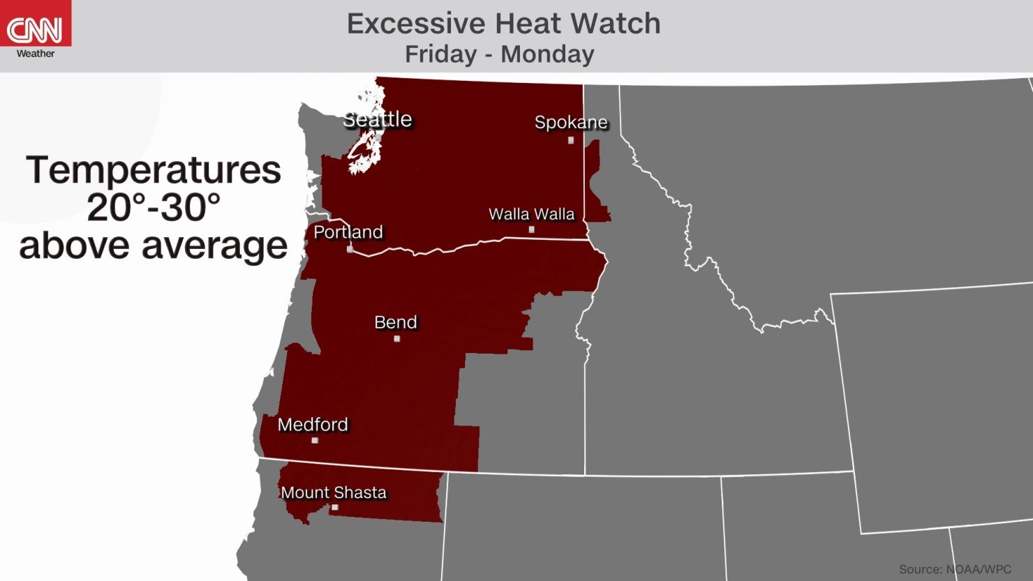 Extreme heat is expected in the Pacific Northwest this weekend.