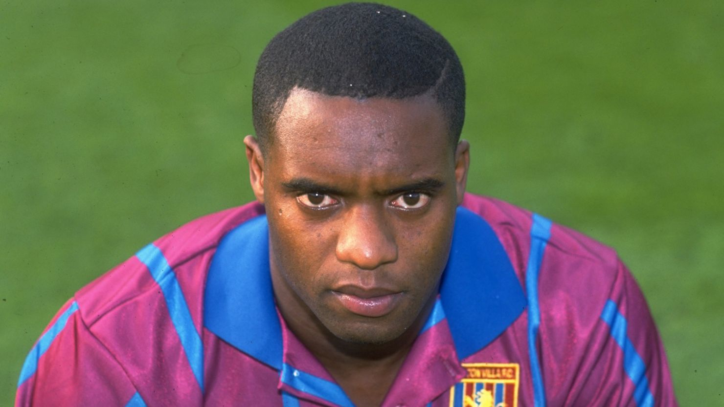 A 1993 portrait of Dalian Atkinson as an Aston Villa player