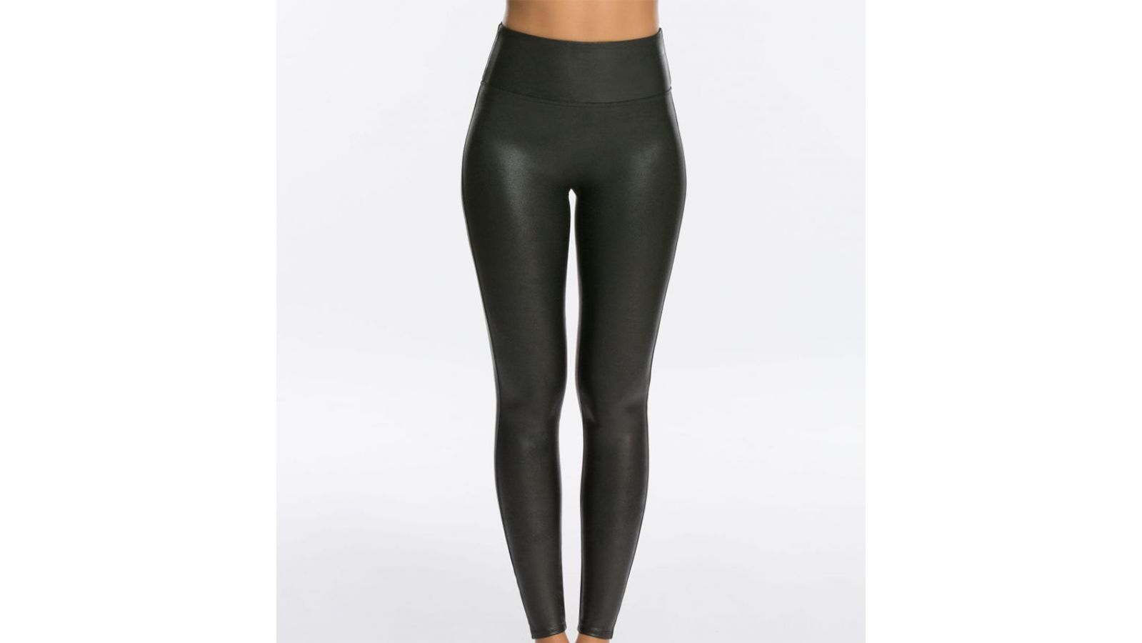 Buy SPANX® Medium Control Black Faux Leather Shaping Leggings from Next  India