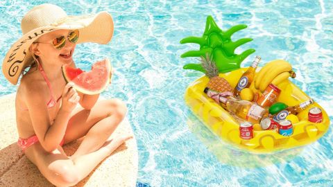 Vickea inflatable pineapple juice drinker