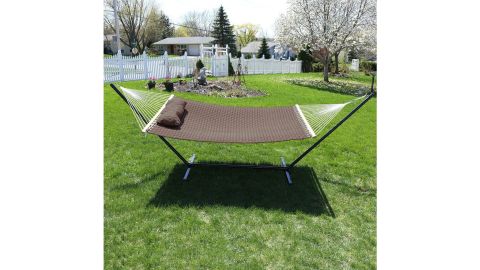 Arlmont & Co. Hammons Quilted Double Hammock with Stand