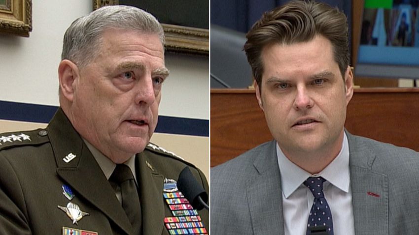 Matt Gaetz Mark Milley split