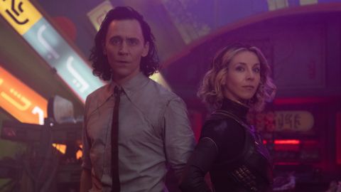 Tom Hiddleston and Sophia Di Martino in 'Loki' (Chuck Zlotnick/Marvel Studios).