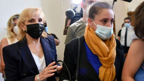 Valerie Bacot is pictured at the courthouse in Chalon-sur-Saône, France, on June 21.