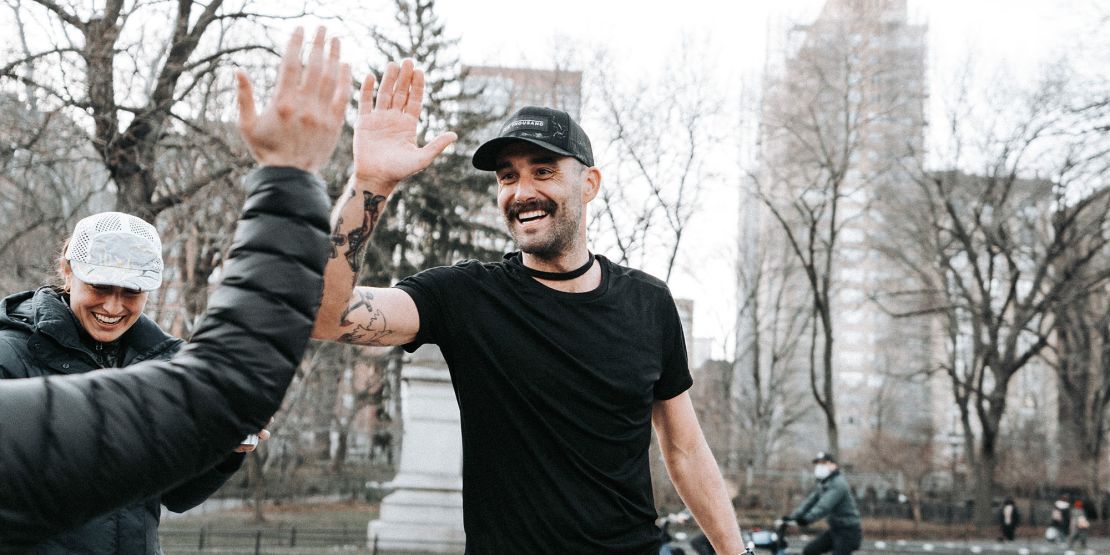 Robbie Balenger says he has a spiritual connection with running which has helped him forge a new identity.