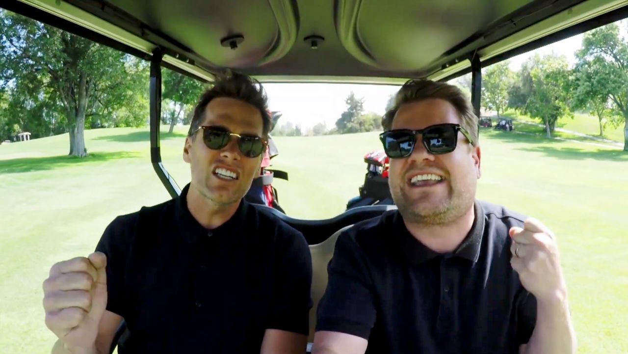 Tom Brady James Corden Golf