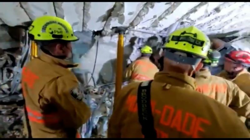 Video Shows Rescuers Working To Find People Trapped Under Rubble | CNN