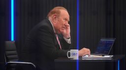 Presenter Andrew Neil prepares to broadcast from a studio during the launch event for new TV channel GB News at The Point in Paddington, London on Sunday June 13, 2021. 