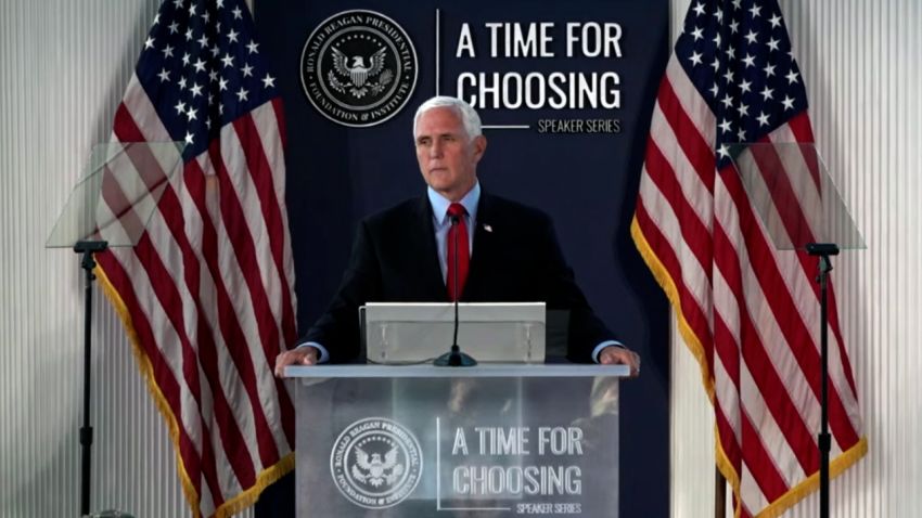 Former Vice President Mike Pence rebuked former President Donald Trump on Thursday night on the question of overturning the results of the 2020 presidential election.