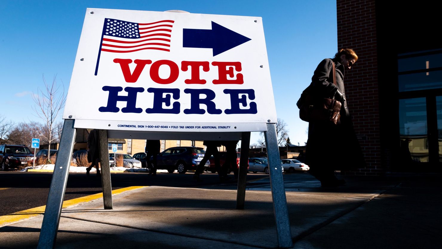 A voter arrives at a polling place on March 3, 2020 in Minneapolis, Minnesota. 