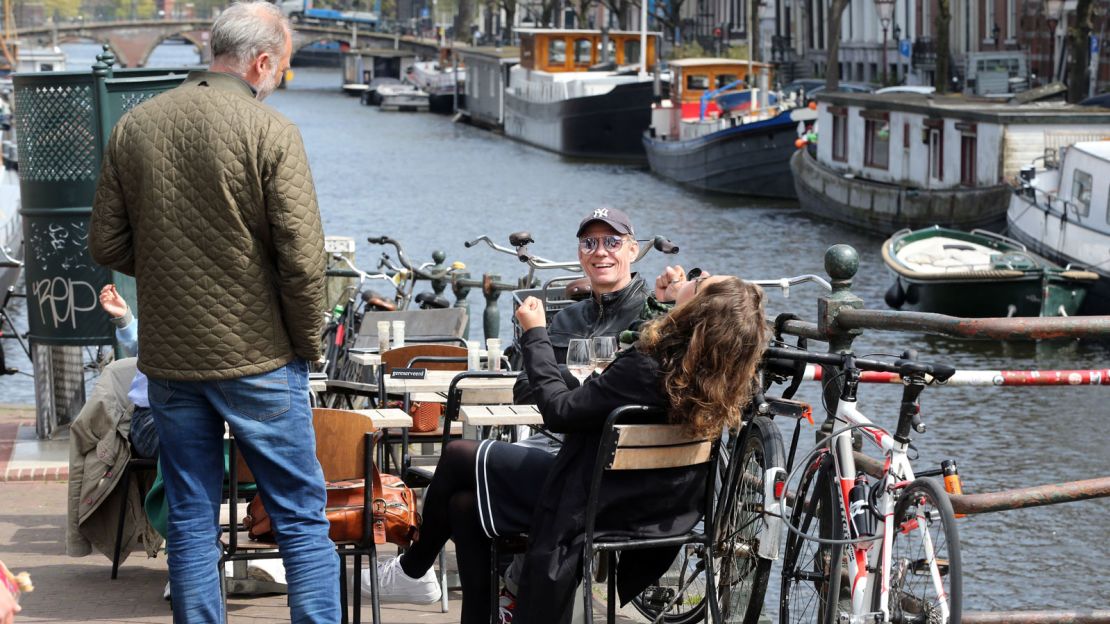 Amsterdam locals have been making the most of the city now that their are fewer tourists.