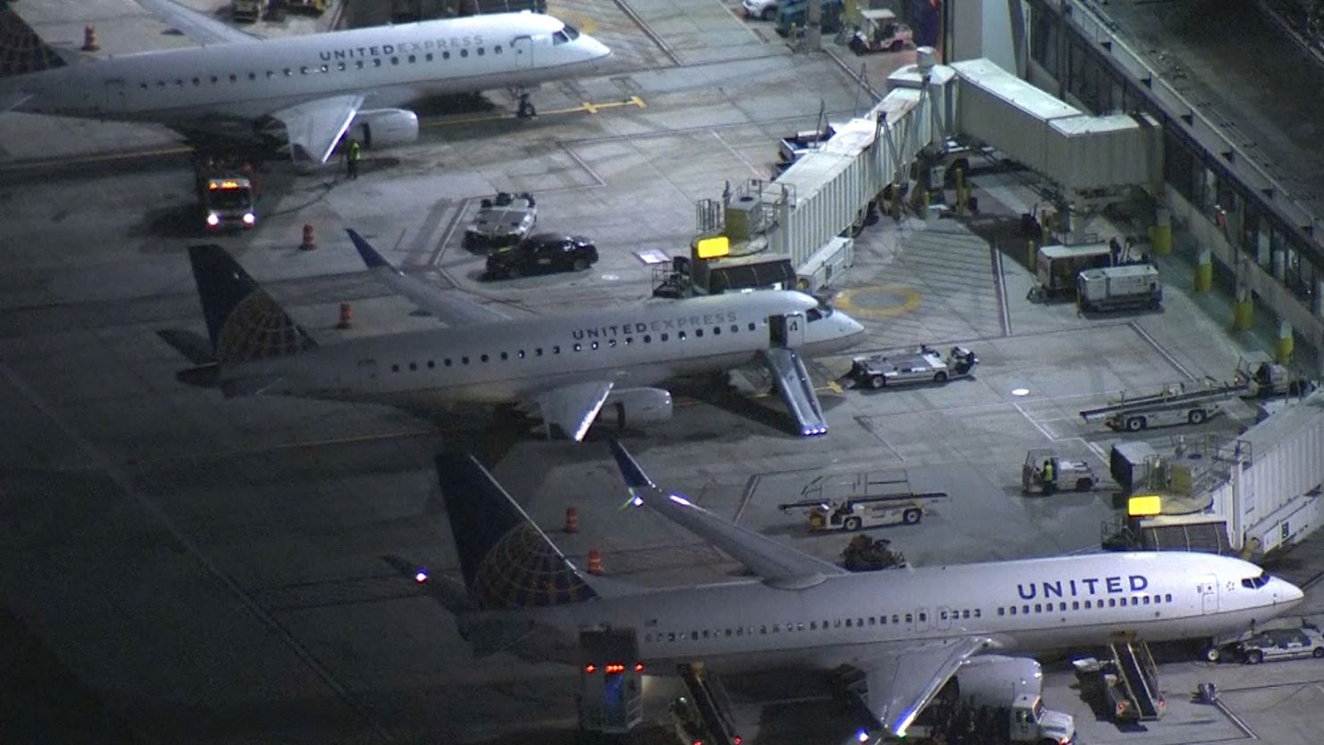 A man was apprehended by law enforcement after jumping out of a United Express flight taxiing at Los Angeles International Airport