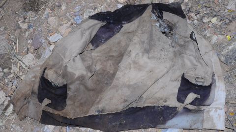 An item of clothing that was left at the scene of the massacre in Mahibere Dego, Tigray.