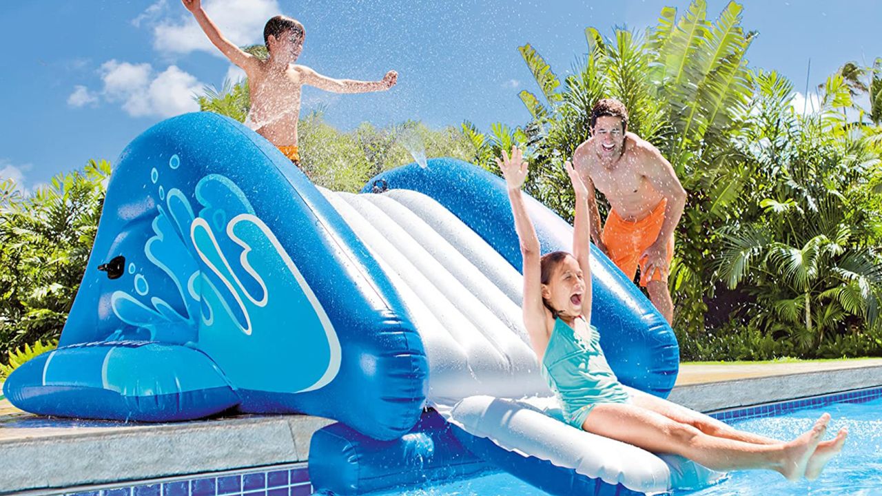 Intex Kool Splash Kids Inflatable Swimming Pool Water Slide