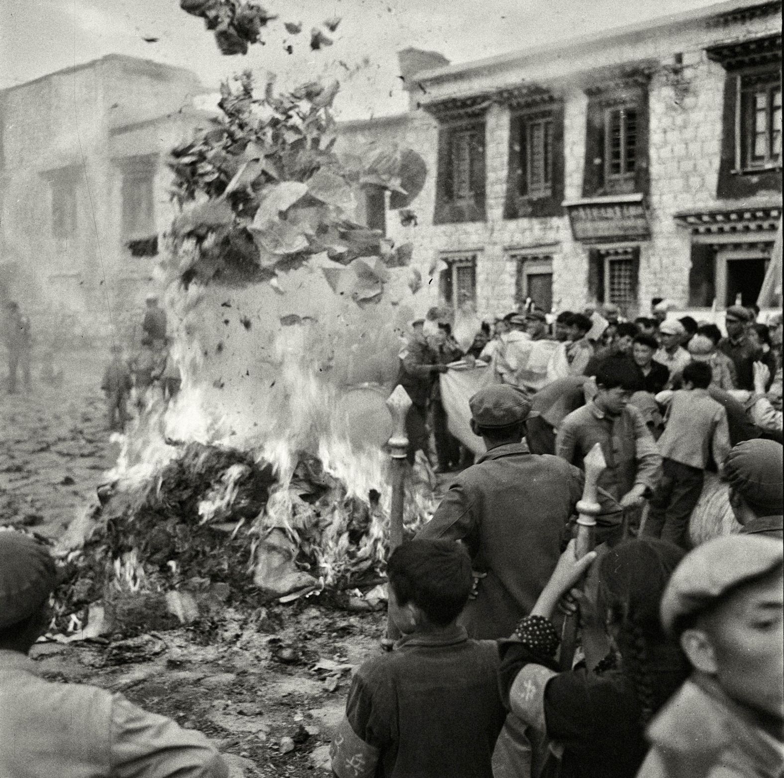 Chinese people burn books in 1966 during the country's Cultural Revolution, a state-led campaign to destroy literature, art and architecture deemed not revolutionary or modern enough. <a href="https://www.cnn.com/2019/09/29/asia/china-beijing-mao-october-1-70-intl-hnk/index.html" target="_blank">Mao tried cling to power</a> by building a fanatical personality cult around himself and his ideas, which threw the country into chaos. He set the People's Liberation Army and students — young Mao supporters known as the Red Guards — on witch hunts against his opponents. Over the next decade, millions of Chinese suffered or perished, particularly teachers, writers, artists, party leaders — anyone determined to be "reactionary" in some way.