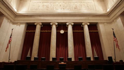 The US Supreme Court meets in this chamber in Washington, shown in February 2005. 
