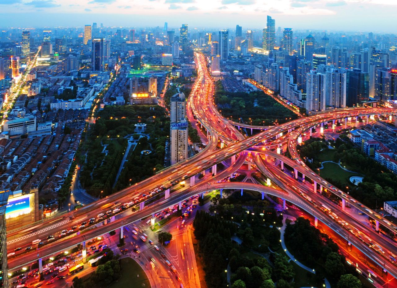Vehicles travel on elevated highways in Shanghai, China, in July 2008. In recent years, China has poured massive resources into infrastructure to boost its economic development. <a href="https://www.cnn.com/2019/04/26/asia/belt-and-road-summit-beijing-intl/index.html" target="_blank">The Belt and Road Initiative,</a> first announced in 2013, promised to build ports, roads and railways to create new trade corridors linking China to the rest of Asia, Africa and Europe.