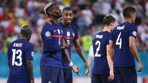 Paul Pogba performs the 'ice in my veins' celebration after his stunning goal.