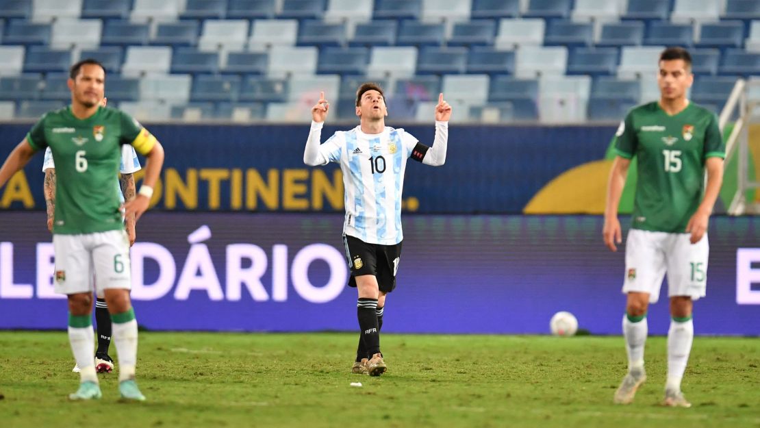 Messi is also Argentina's record scorer.