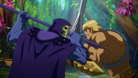 Skeletor (voiced by Mark Hamill) and He-Man (Chris Wood) face off in 'Masters of the Universe: Revelation.'