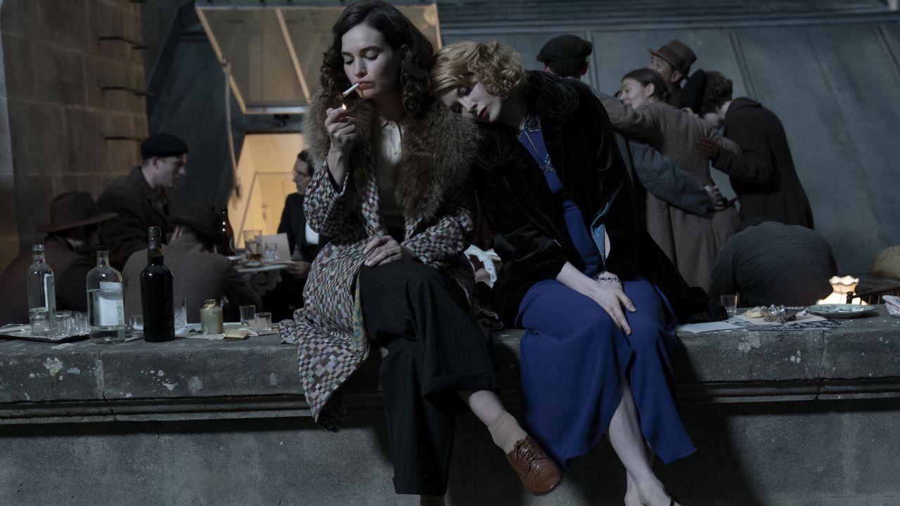 (From left) Lily James and Emily Beecham star in "The Pursuit of Love."