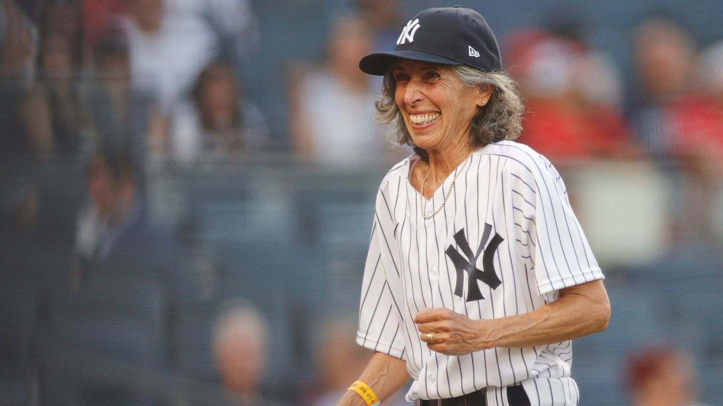 Gwen Goldman, 70, was an honorary bat girl for the Yankees on Monday, 60 years after she had been turned down by the team. 
