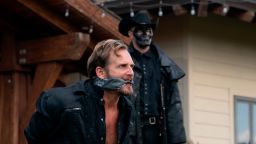 Josh Lucas and a Purger in 'The Forever Purge,' directed by Everardo Valerio Gout.