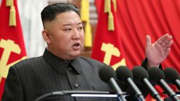 In this photo provided by the North Korean government, North Korean leader Kim Jong Un speaks during a Politburo meeting of the ruling Workers' Party in Pyongyang, North Korea, Tuesday, June 29, 2021. Kim ripped into senior ruling party and government officials over what he described as a serious lapse in national efforts to fend off COVID-19. The North's official Korean Central News Agency said Wednesday, June 30, 2021 that Kim made the comments during the meeting, which he called to discuss a "grave incident" in anti-epidemic work that he said created a "huge crisis" for the country and its people. The content of this image is as provided and cannot be independently verified.(Korean Central News Agency/Korea News Service via AP)