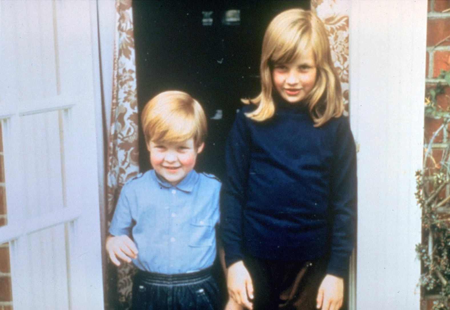 Diana poses with her brother, Charles, in 1968. She also had two sisters, Sarah and Jane. 