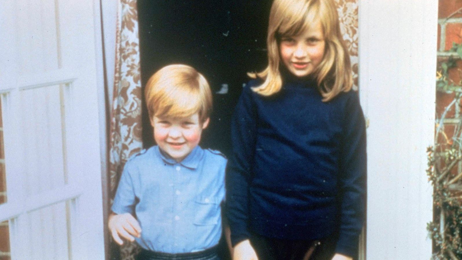 Diana poses with her brother, Charles, in 1968. She also had two sisters, Sarah and Jane. 