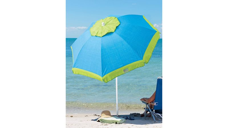 Bright Stripe Rio Beach 6 Beach Umbrella with Sun Block