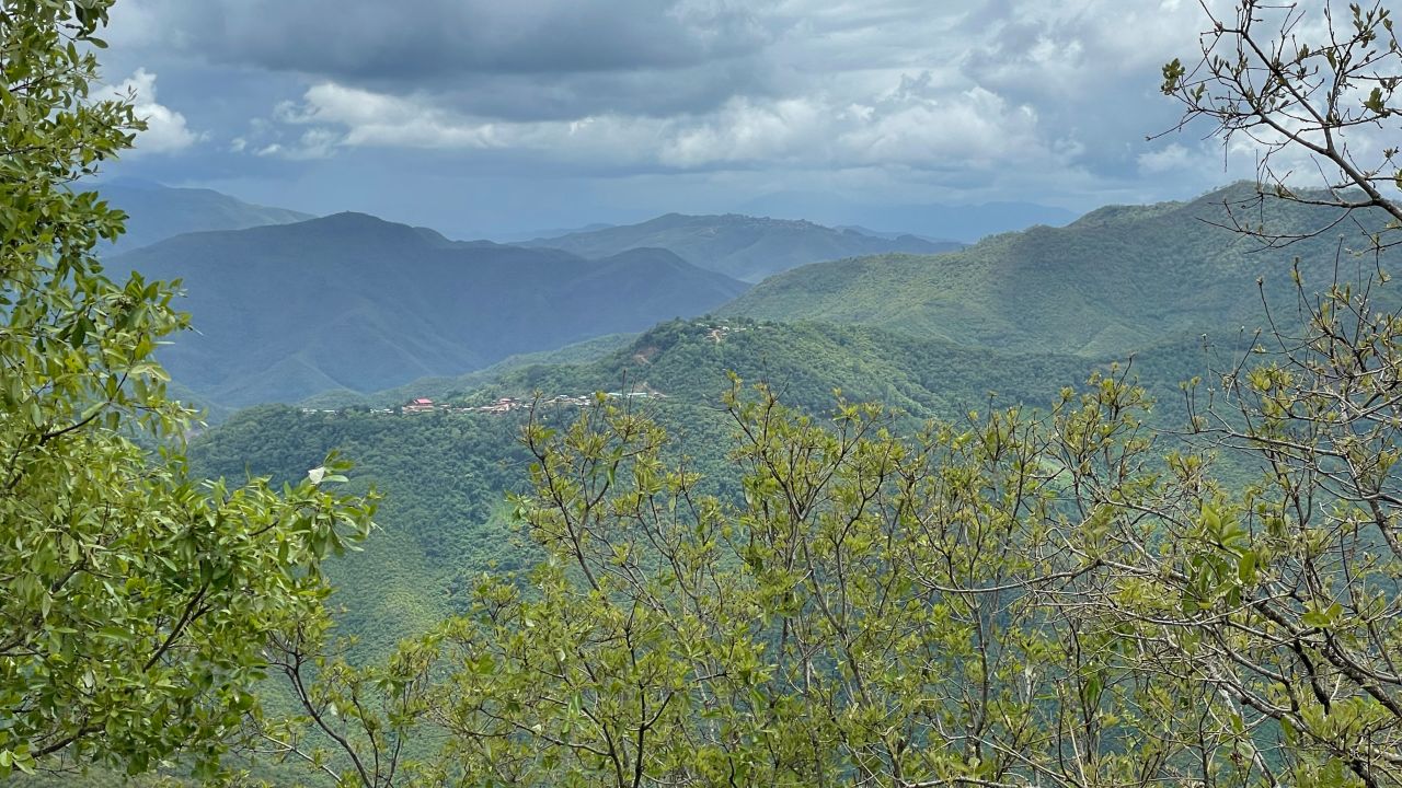 The mountains of Chin State, cloaked by thick jungle, surround Camp Victoria.