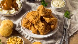 Homemade Southern Fried Chicken Dinner with Sides
